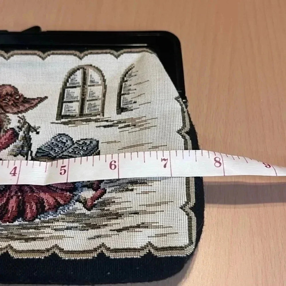 Woman’s Work Knitting Tapestry Kiss-lock Closure Clutch Wallet Faizah-10 Style - Picture 7 of 11